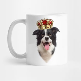 Border Collie Royal Dog With Crown King Mug